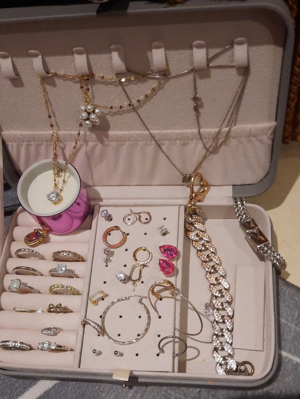 Large Bundle of Wear or Scrap Solid Sterling Silver - Stainless - Gold Plated